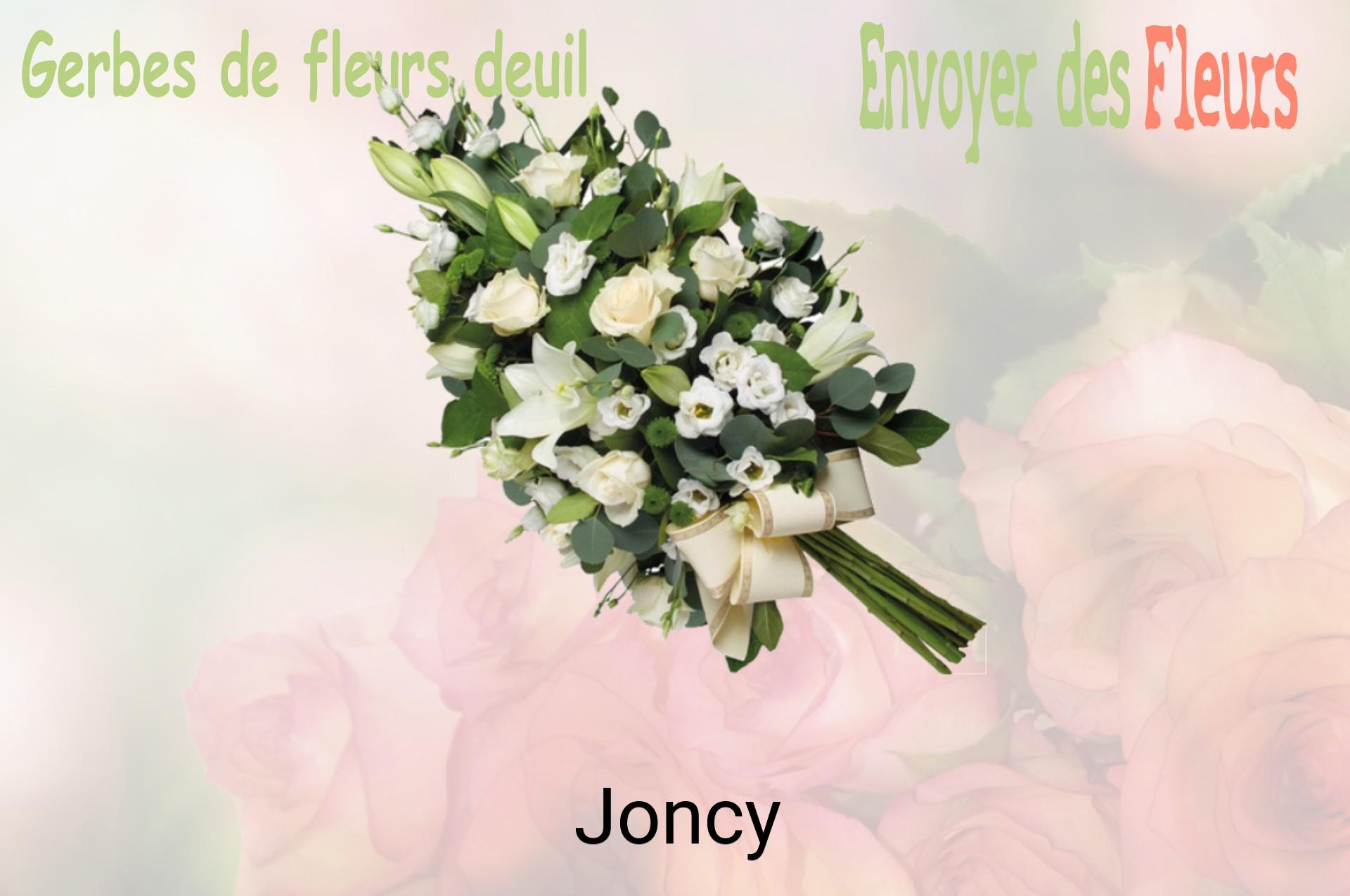Gerbe de fleurs de deuil livrée à Joncy